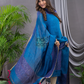 Classic Blue Linen X Linen 2-Piece Set Kurti & Dupatta (UNSTITCHED) - 130