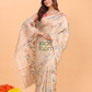 Tussar Jamdani Saree With Burgundy Pale Brown - 160