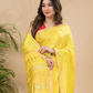 Matka Silk Jamdani Saree With Golden Yellow - 020