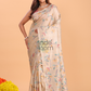 Tussar Jamdani Saree With Burgundy Pale Brown - 160