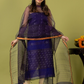 Handwoven Jamdani Muslin Unstitched 2-piece Kurti | Deep Violet