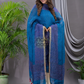 Classic Blue Linen X Linen 2-Piece Set Kurti & Dupatta (UNSTITCHED) - 130