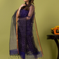 Handwoven Jamdani Muslin Unstitched 2-piece Kurti | Deep Violet