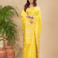 Matka Silk Jamdani Saree With Golden Yellow - 020