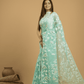 Baby Blue Cotton Silk Jamdani Saree - 033 - indeloom