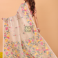 Silk Jamdani Saree With Burgundy Pale Brown - 161