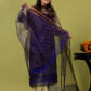 Handwoven Jamdani Muslin Unstitched 2-piece Kurti | Deep Violet