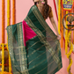 Classic Mysore Semi Silk Saree | Dark Green