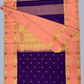 Pure Handwoven Gadwal Silk Saree With Royal Purple-033