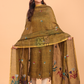 Aqua Green Linen Jamdani 2-Piece Set Kurti & Dupatta (UNSTITCHED) - 053