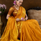 Classic Mysore Semi Silk Saree | Mustard Gold