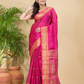 Tissue Silk Saree With Hot Pink - 028