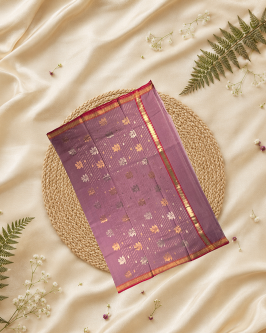 Chanderi Silk Saree With Pastel Pink