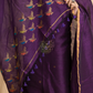 Wine Purple Cotton Linen 2-Piece Set Kurti & Dupatta (UNSTITCHED) - 003