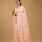 Light Pink Cotton Silk Jamdani Saree - 023 - indeloom