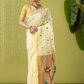 Handwoven Jamdani Muslin Saree | Yellow and Gold | All-over Buttas with All-over Jamdani weaves