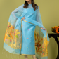 Handwoven Jamdani Muslin Unstitched 2-piece Kurti | Sky Blue