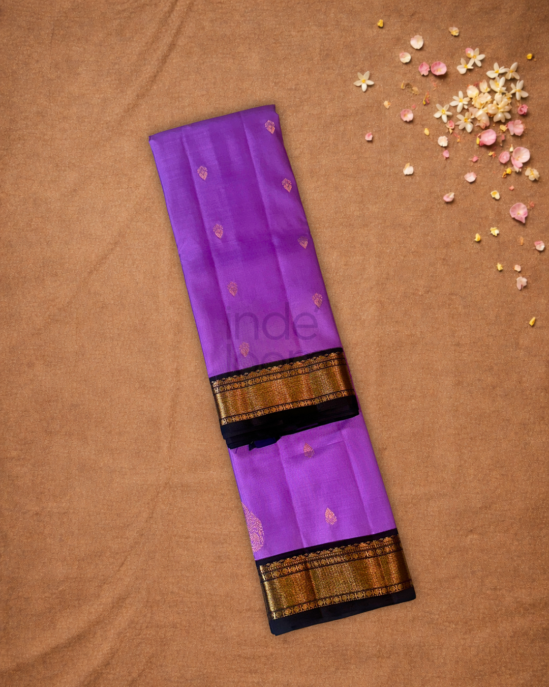 Kanjivaram Saree With Bright Purple