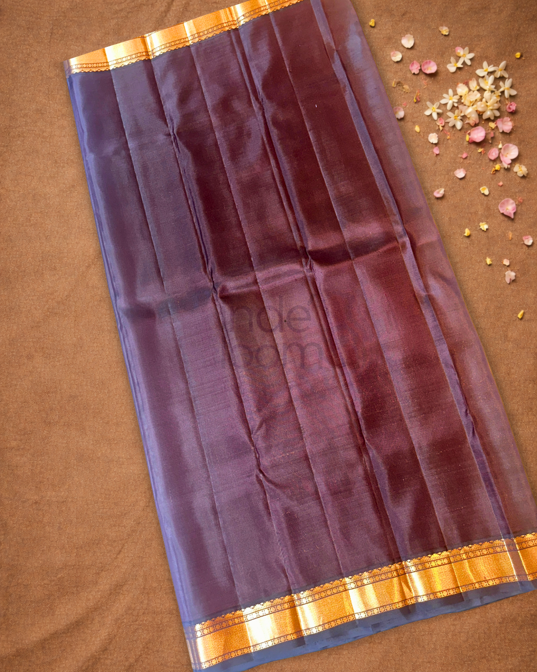 Kanjivaram Saree With Bright Purple
