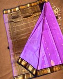 Kanjivaram Saree With Bright Purple