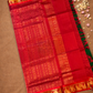 Handloom Korvai Silk Cotton Saree  |  Bottle Green