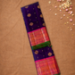 Silk Mark Certified Handloom Kanjivaram Silk Saree  |  Indigo Purple
