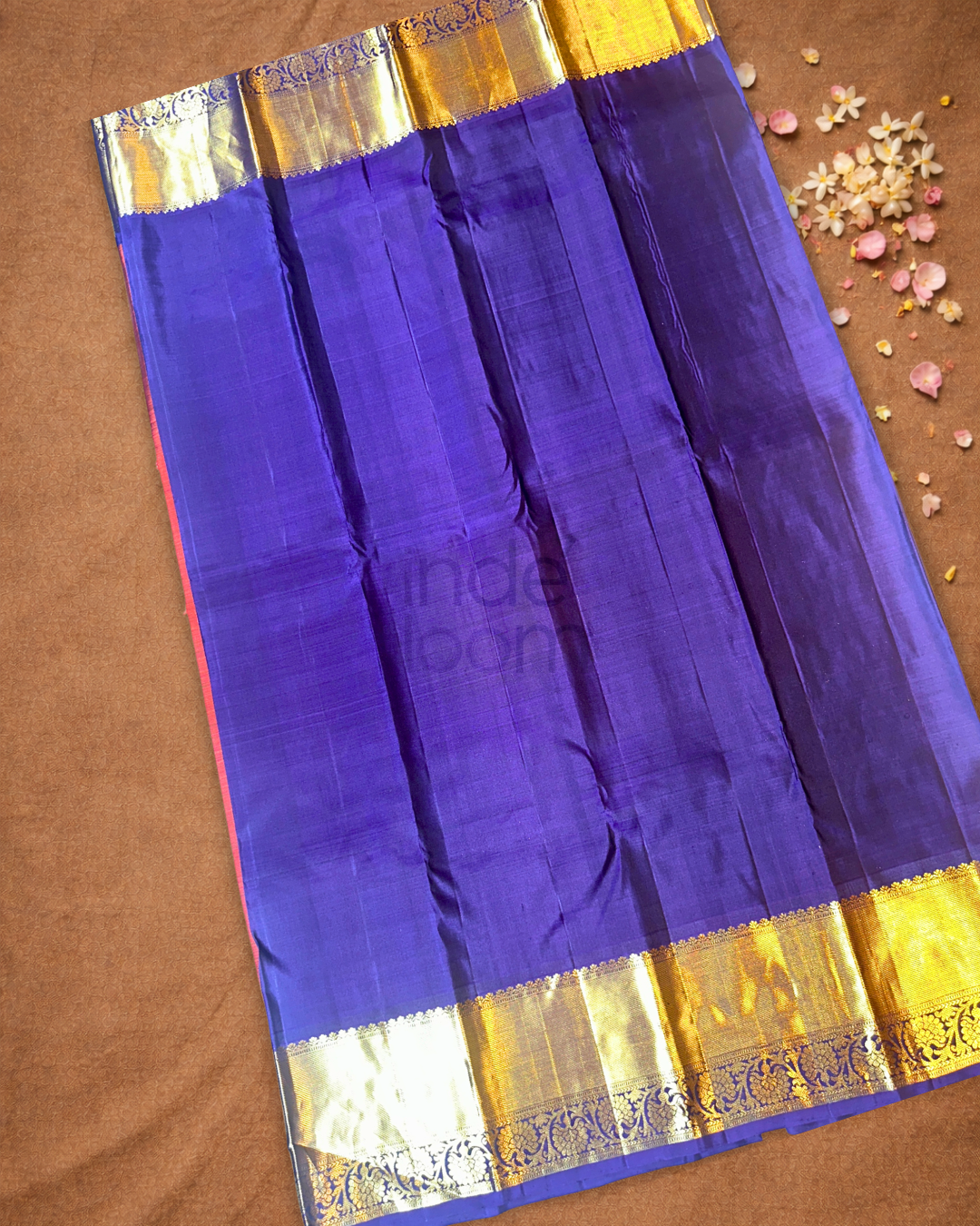 Silk Mark Certified Handloom Kanjivaram Silk Saree  |  Mahogany Brown