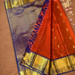 Silk Mark Certified Handloom Kanjivaram Silk Saree  |  Mahogany Brown