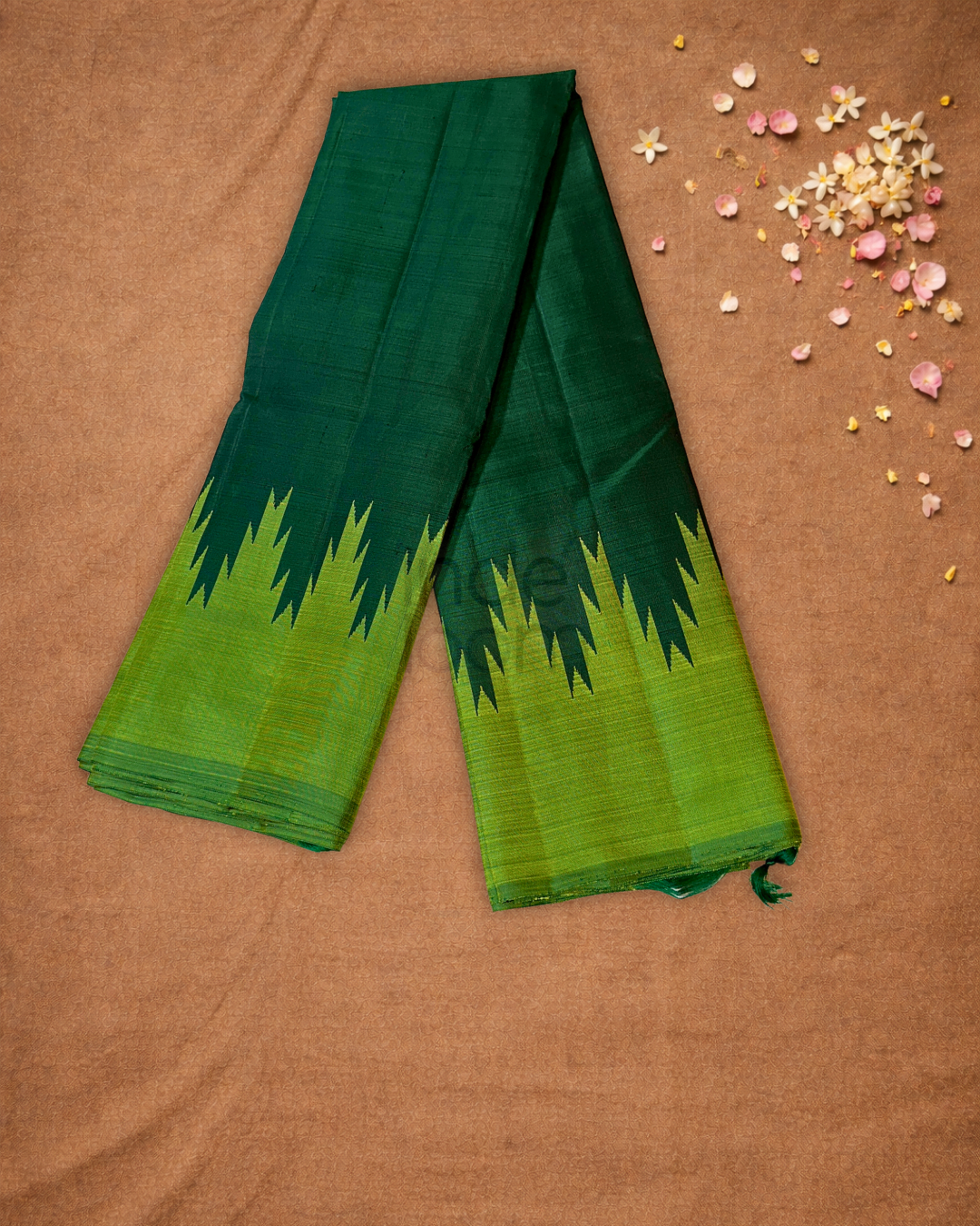 Silk Mark Certified Handloom Kanjivaram Silk Saree  |  Deep Teal