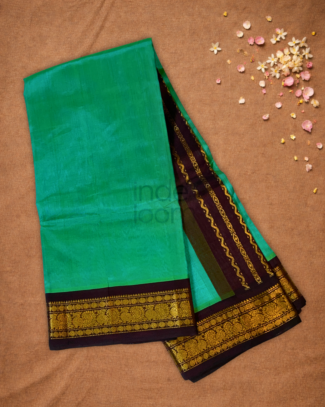 Pure Handloom Korvai Saree | Mint Green