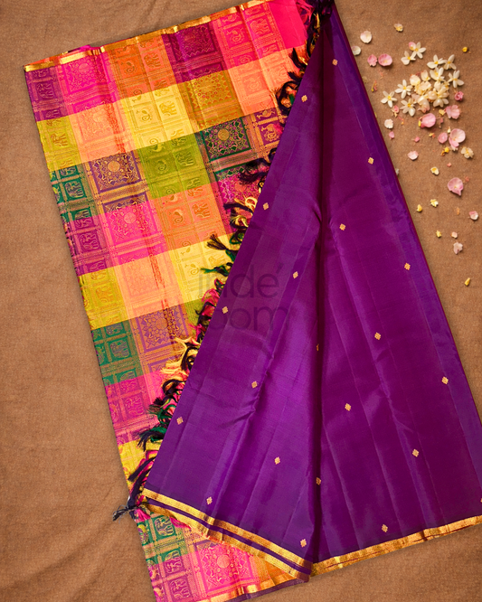 Kanjivaram Saree With Wine Purple