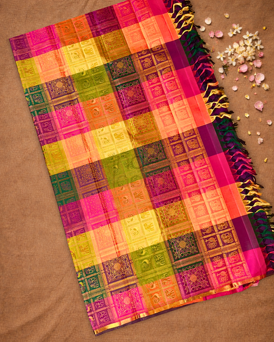 Kanjivaram Saree With Wine Purple