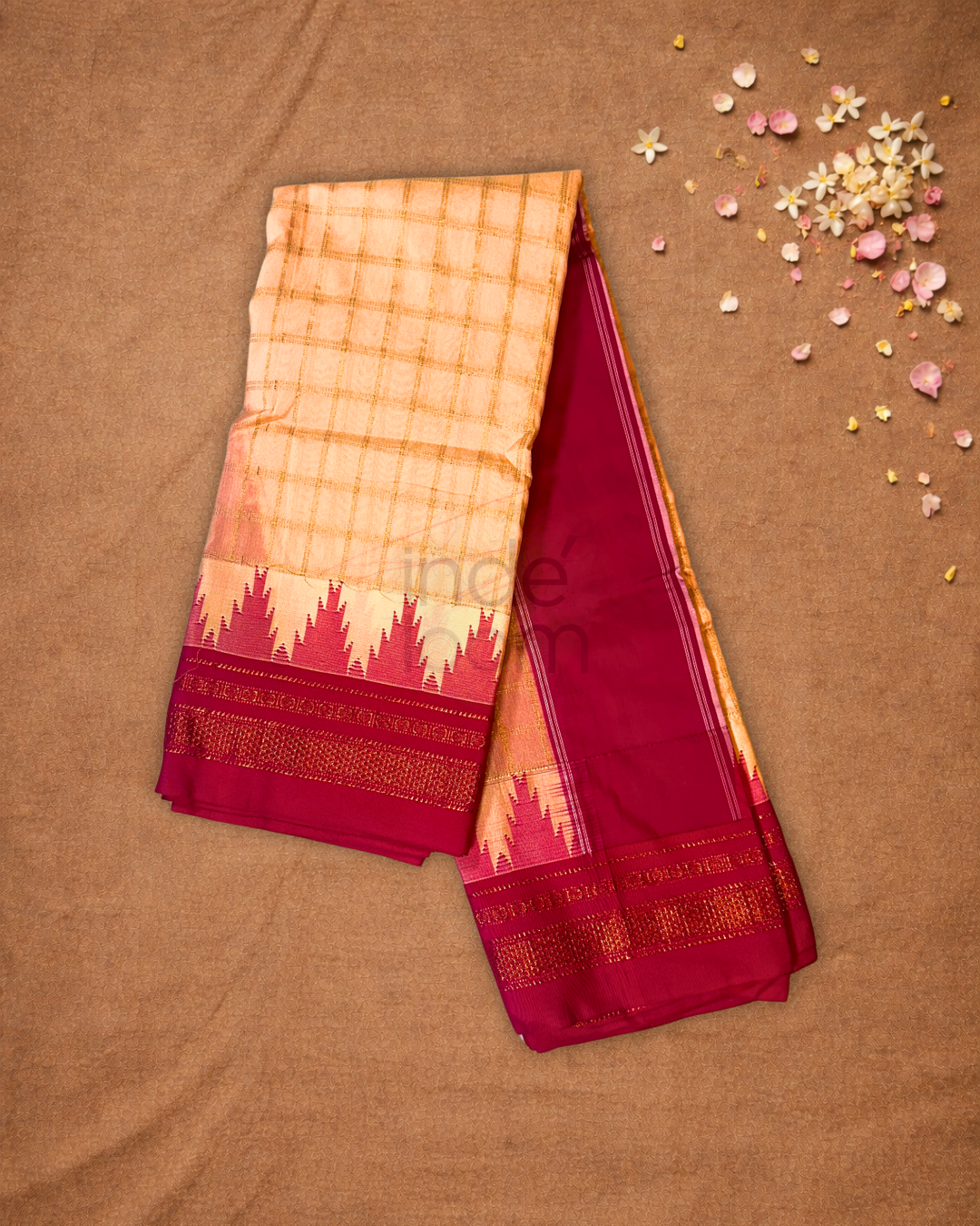 Traditional viscose Saree  |  Sand Beige