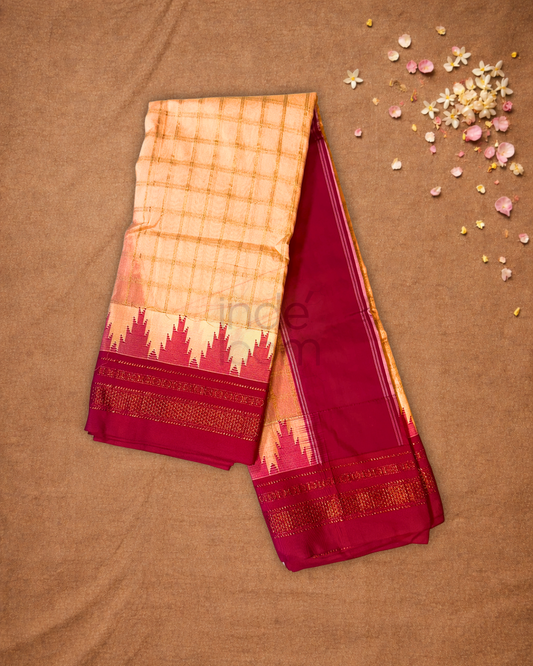 Traditional viscose Saree  |  Sand Beige