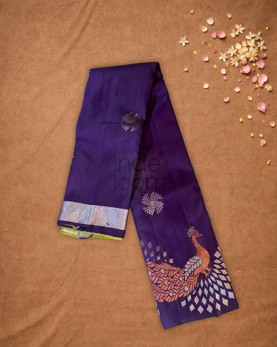Silk Mark Certified Handloom Kanjivaram Silk Saree  |  Royal Purple