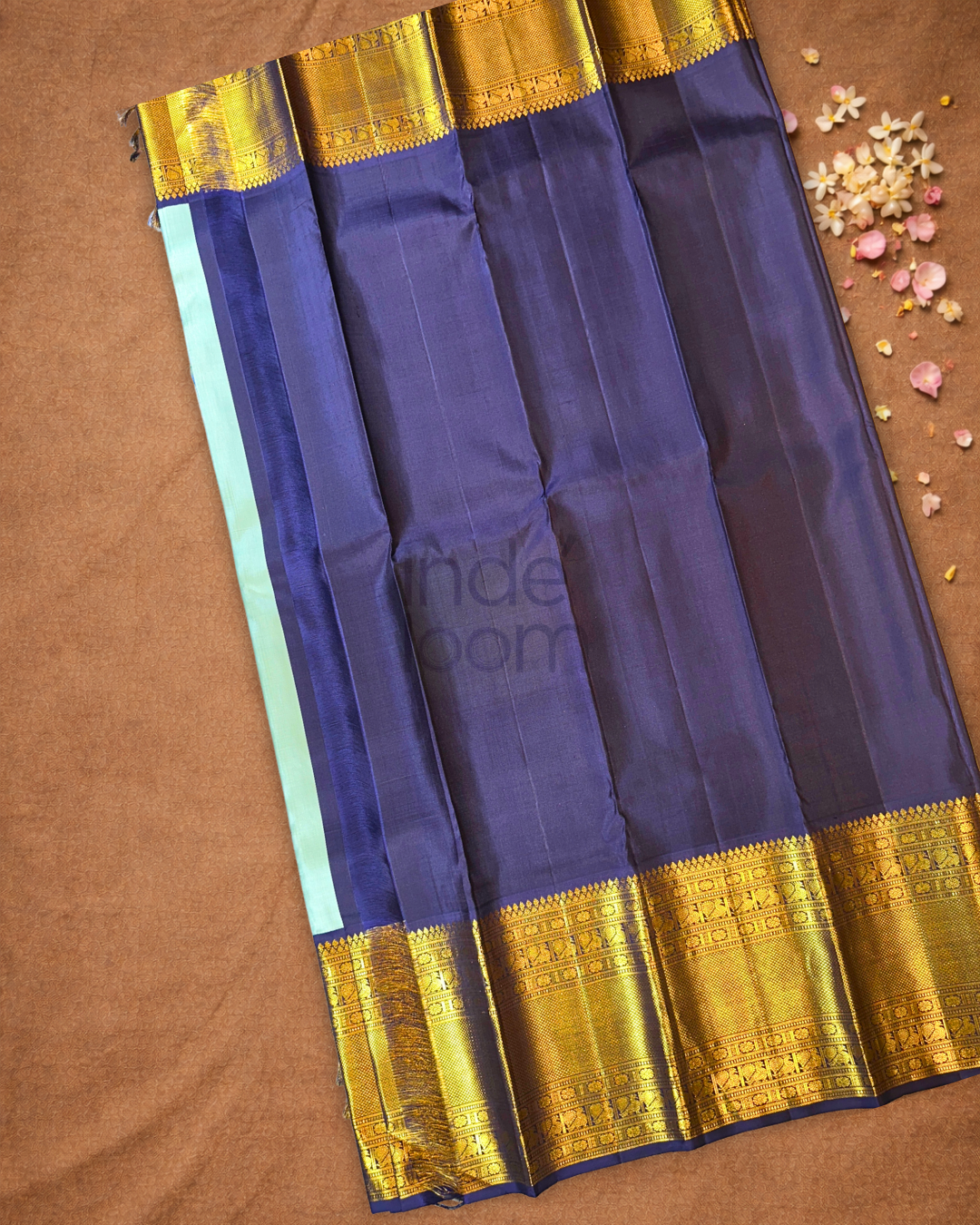 Silk Mark Certified Handloom Kanjivaram Silk Saree  |  Royal Purple
