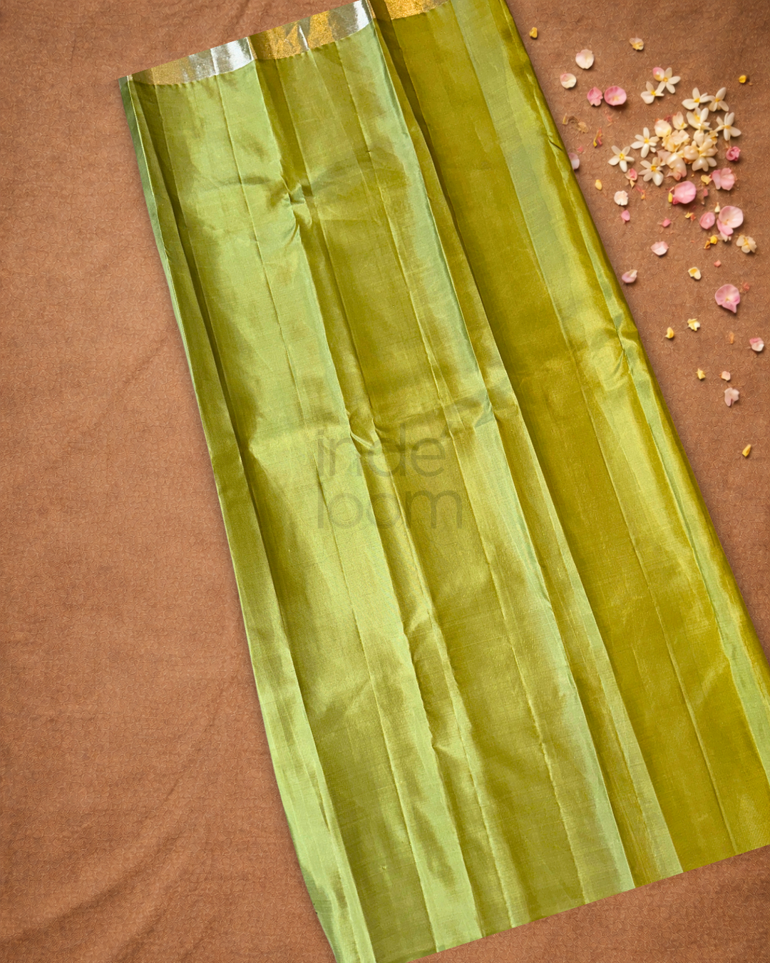 Silk Mark Certified Handloom Kanjivaram Silk Saree  |  Sage Green