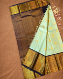 Silk Mark Certified Handloom Kanjivaram Silk Saree  |  Sage Green