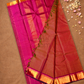Silk Mark Certified Handloom Kanjivaram Silk Saree  |  Brick Red