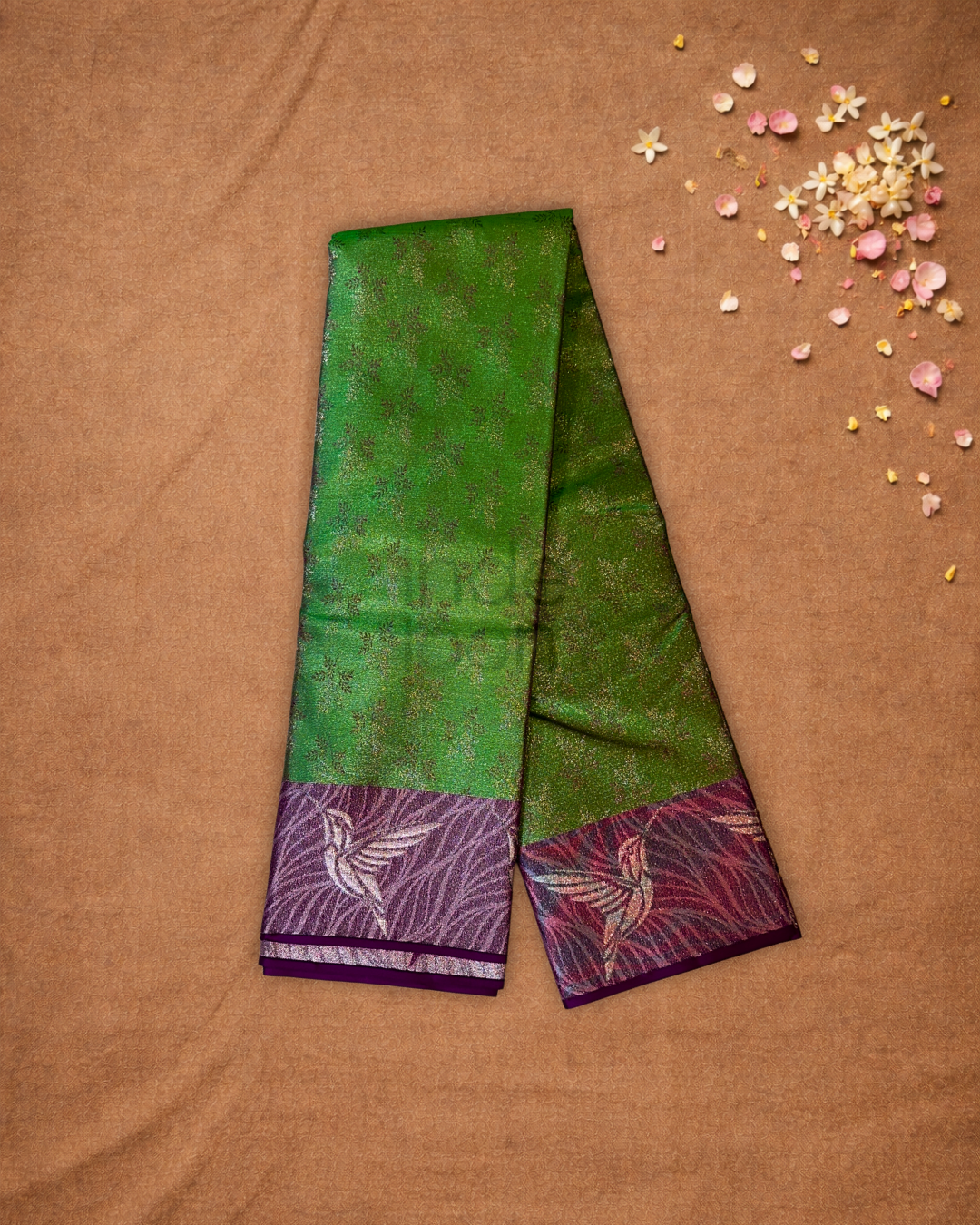 Kanjivaram Saree With Forest Green