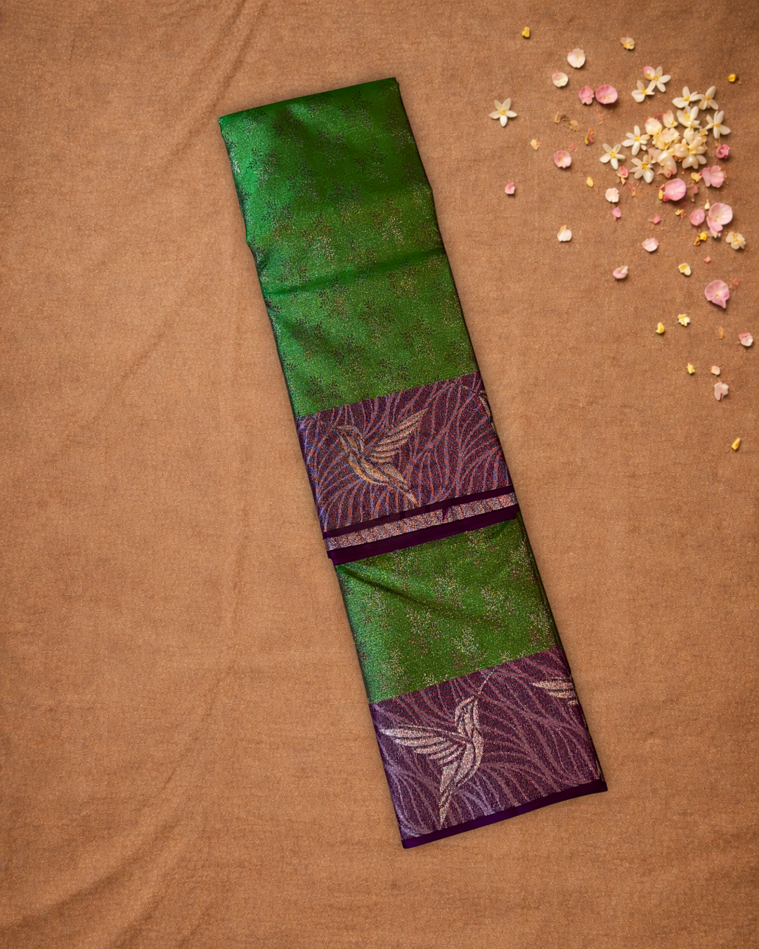 Kanjivaram Saree With Forest Green