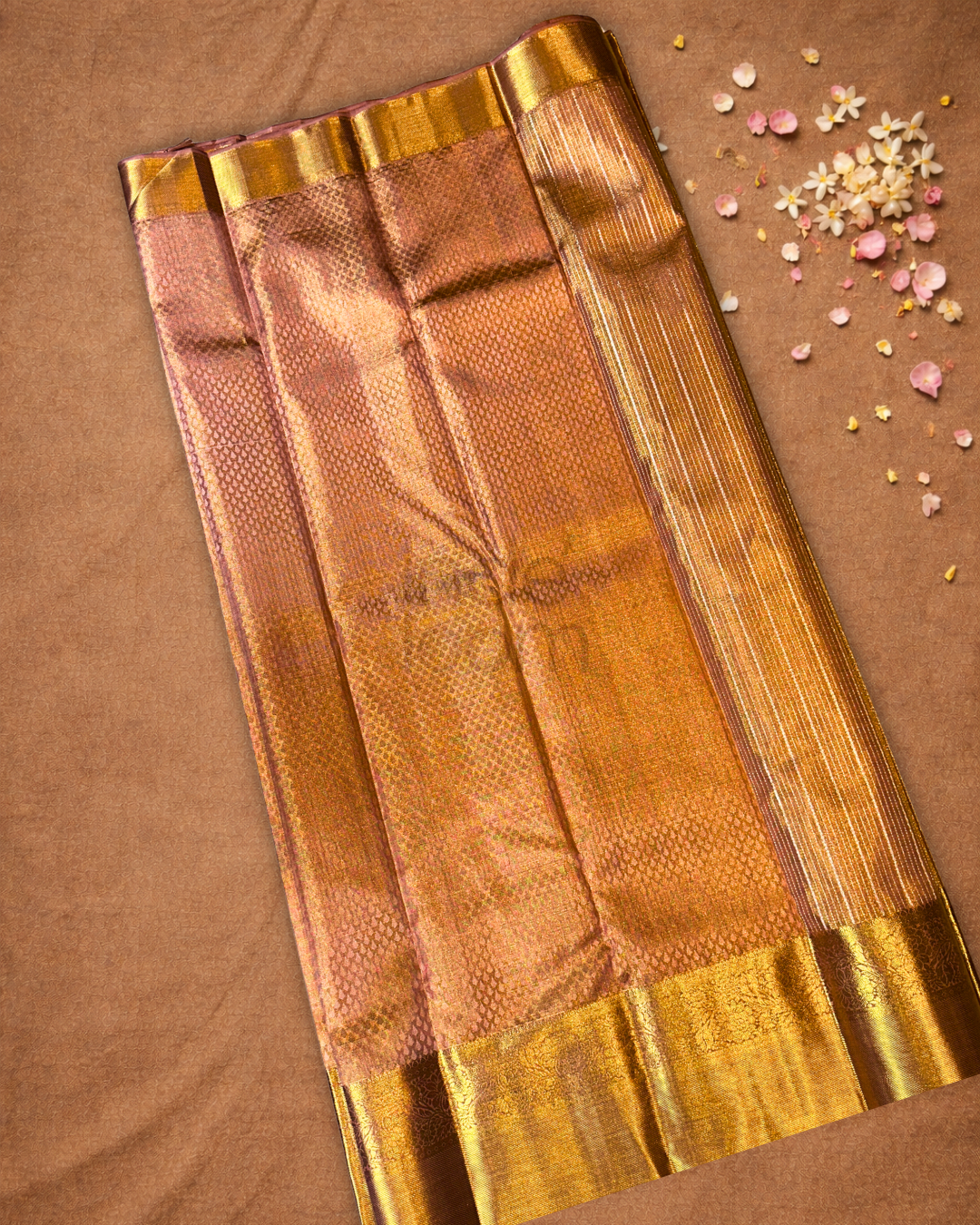 Silk Mark Certified Handloom Kanjivaram Silk Saree  |  Mustard Yellow