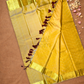 Silk Mark Certified Handloom Kanjivaram Silk Saree  |  Mustard Yellow