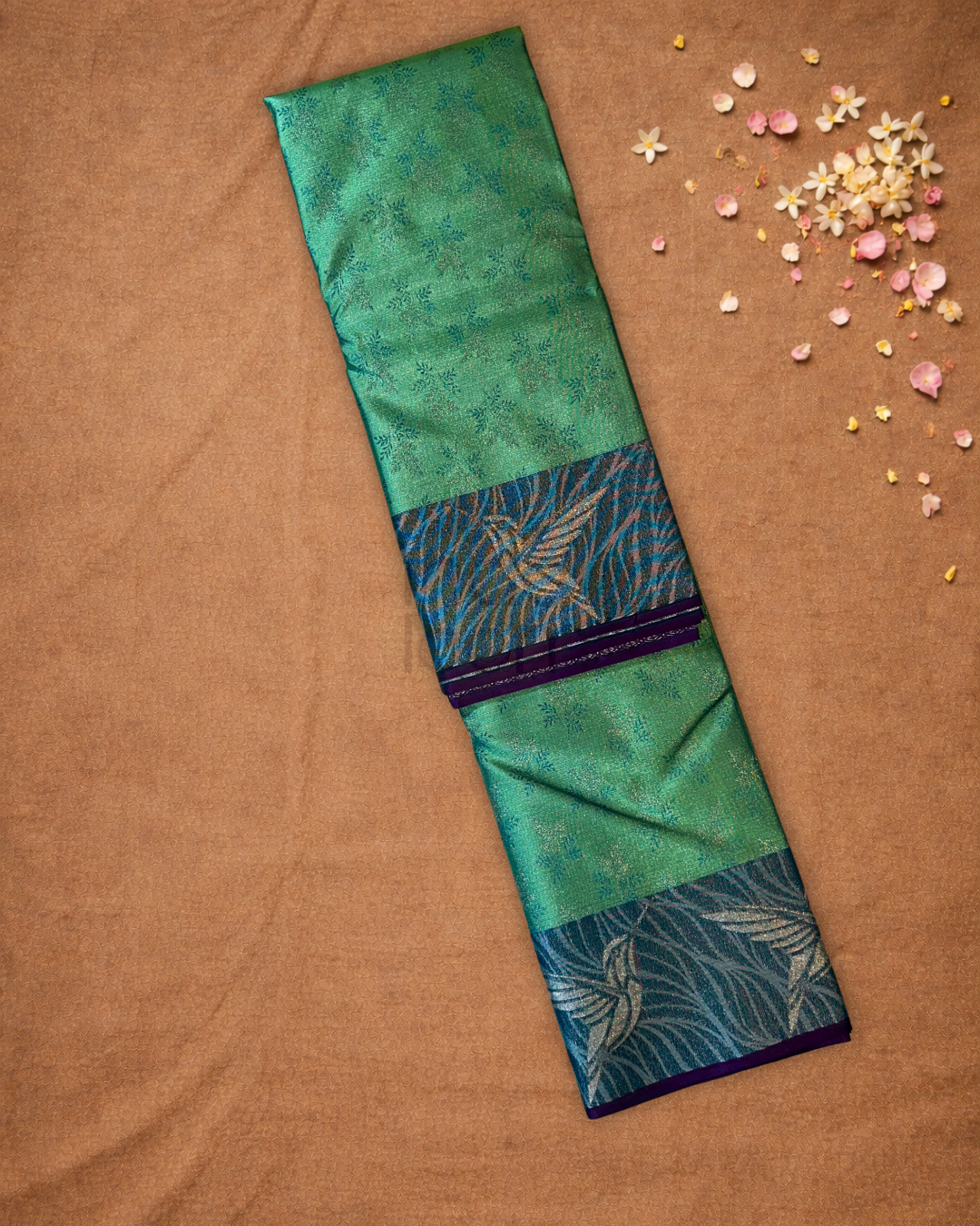Kanjivaram Saree With Teal Green