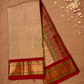Pure Handloom Korvai Saree | Ruby Red