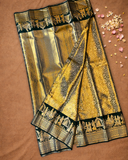 Silk Mark Certified Handloom Kanjivaram Silk Saree  |  Bronze Brown