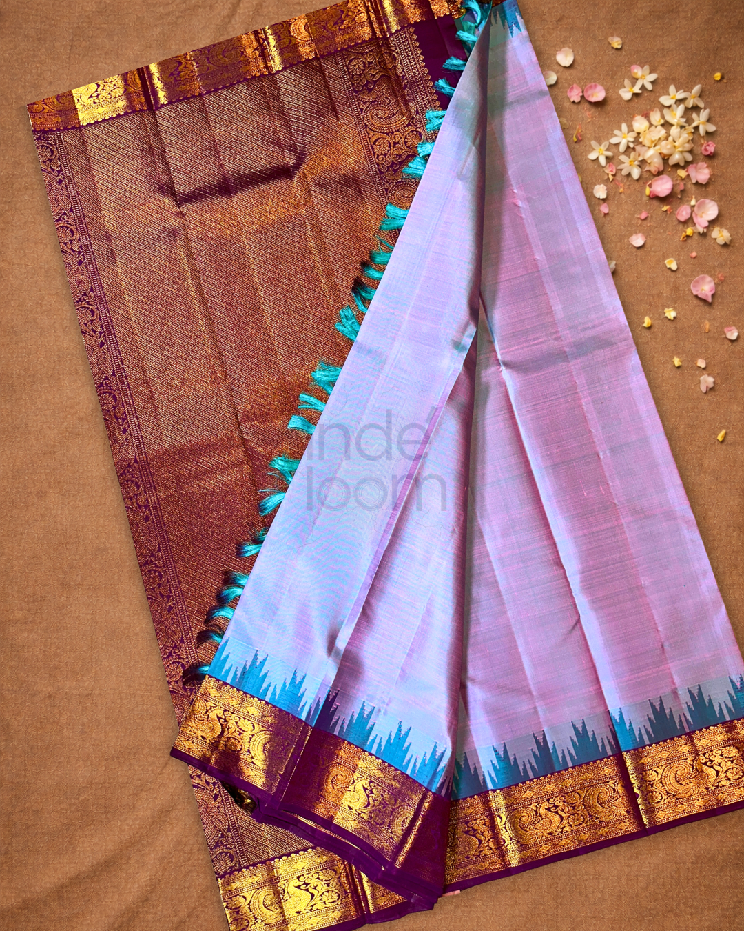 Handloom Kanjivaram Silk Saree  |  Lilac Purple