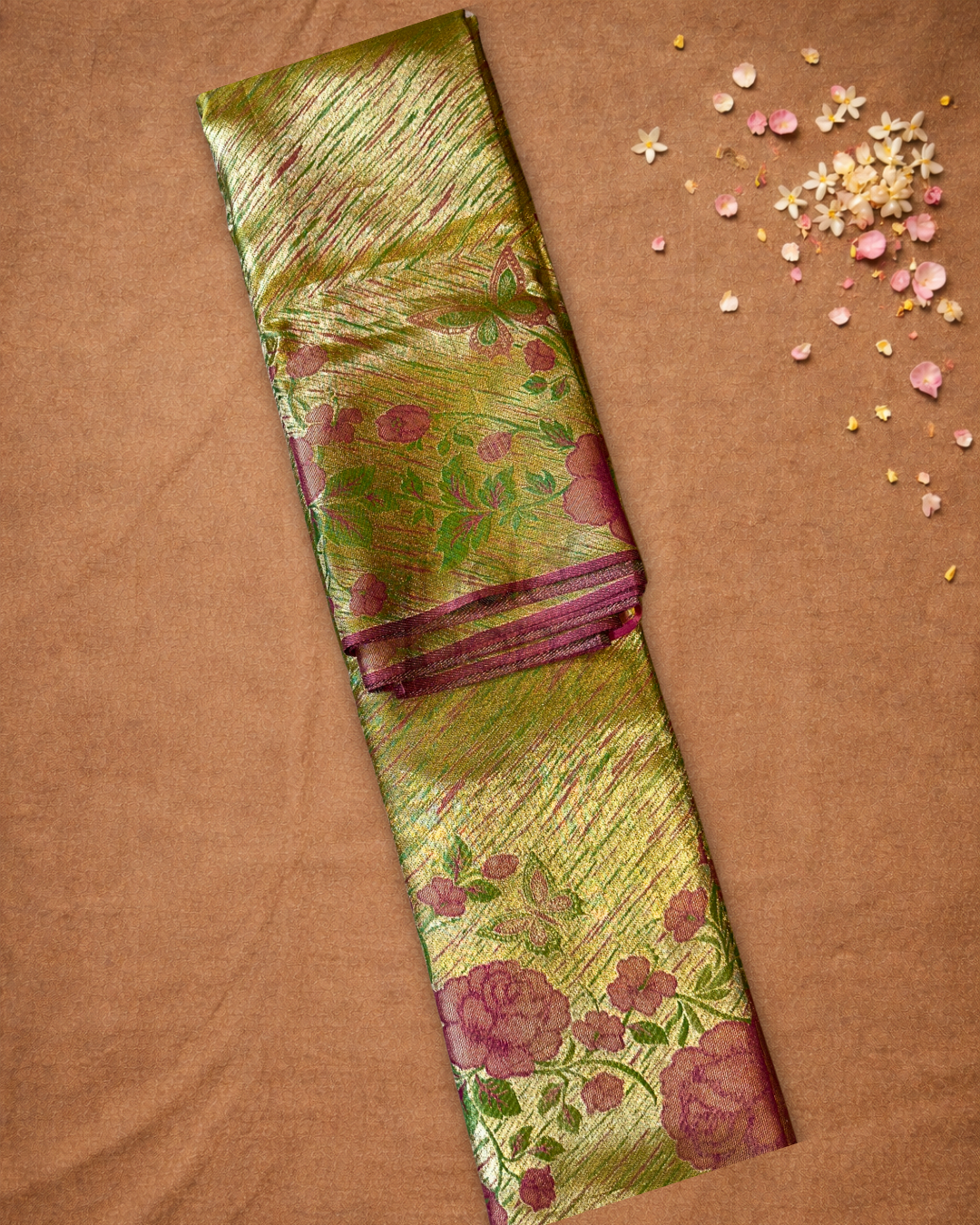 Silk Mark Certified Handloom Kanjivaram Silk Saree  |  Pistachio Green