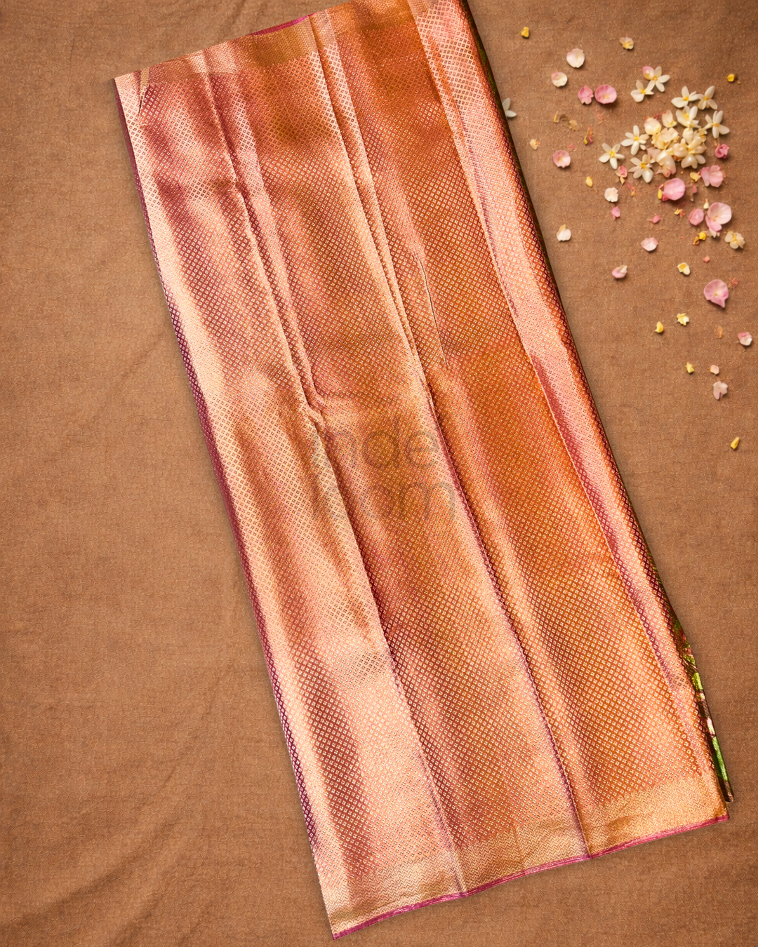 Silk Mark Certified Handloom Kanjivaram Silk Saree  |  Pistachio Green