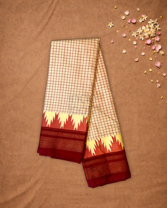 Traditional viscose Saree  |  Cream Beige